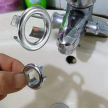 Set di 5 anelli di ricambio per lavabo, per lavabo, rotondi, colore: argento