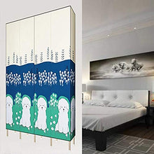 NXYJD Staccabile Armadio Steel Frame Addensare Bold Doppio Pieghevole Completa Hanging Tessuto Semplice Bagagli Economia Cloth Armadio