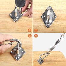 O-Kinee Kit di Fissaggio Tenda Parasole, Hardware Kit Tenda a Vela ，Kit l'Installazione Sun Shade Sail Rettangolare e Quadrata (8)