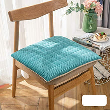 XHNXHN Cuscini per sedie da Cucina da Pranzo con Lacci, Cuscini per sedili Quadrati Antiscivolo per Interni Esterni Premium Traspiranti Imbottiti per mobili Imbottiti per sedie Decor-Blu-Verde 45x4