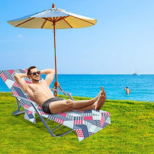 sdfsa - Telo coprisedia da spiaggia con tasche laterali in spugna, per piscina, chaise longue e chaise