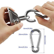 KKTICK - Ganci a sospensione per soffitto, in acciaio inox SUS304 con rotazione a 180°, con viti, per appendere amaca yoga, dondolo, sacco da boxe ecc.