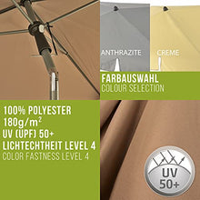 Set 4smile - Parasole per balcone SunnyShade, clip ombrellone per ringhiera del balcone SunnyGuy - Ombrellone UV 50+ rettangolare, 200x125cm