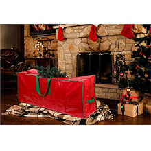 Yeucan Custodia per Cuscino da Esterno Borsa da Giardino Rettangolare Mobili Maniglia per Patio Cerniera per Albero di Natale