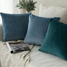 MIULEE Confezione da 2 Federe in Velluto Copricuscini Decorativi Fodere Quadrate per Cuscino per Divano Camera da Letto Casa45X45cm Azzurro