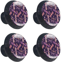Modello di libellula viola rosa Pomelli per Porta Set di 4 Pomelli per Mobili Manopole per Cassetti Cucina Armadio Vetro