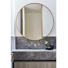 Gcgg Specchio per Il Trucco Specchio da Parete Shabby Chic Dorato, Specchio in Ottone Specchio Rotondo della Villa Dorata Specchio da Parete per Bagno (Size : 60cm)