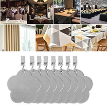 DEI 8pcs Tablecloth Weights Stainless Steel Flower-Type Tablecloth Pendant with Clips Heavy-Duty Table Clamps
