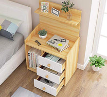 Comodino Semplice con cassetti, Comodino Moderno Comodino tavolino con Gambe Lunghe assemblare Armadio di stoccaggio - Comodino Camera da Letto J