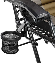 Amazon Basics - Sedia a sdraio Zero Gravity, imbottita, nero