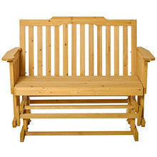 Panchina 2 Posti a Dondolo da Giardino 124x76x95 cm in Legno