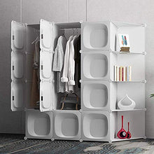 WCY Armadio Simple Installazione Installazione in plastica Combinazione di Storage Guardaroba Stanza Armadio di stoccaggio (2 Stili) Armadio Combinato (Dimensioni: 147x47x147cm) yqaae