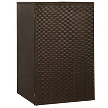 E E-NICES Copribidone per Spazzatua Polyrattan 76x78x120cm Marrone