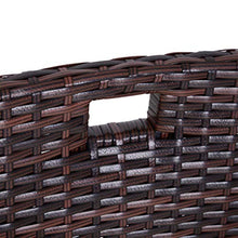 Outsunny Set Mobili da Giardino in Rattan e Ferro 3 pz Set di Tavolino e Sedia con Cuscino