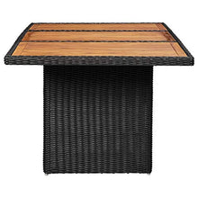 SKM Set da Pranzo da Giardino 9 pz in Polyrattan Nero (140.5kg)