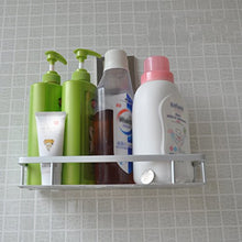 Space aluminum Shower Caddy with Super Strong Suction Cups,Rustproof Bathroom Caddy Wall Shelves Kitchen Storage Basket Holder