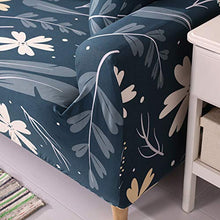 Copridivano Elasticizzato 1/2/3/4 posti, Fodera per Divano Antiscivolo con Elastico, Stampa Floreale (Copridivano 2 posti, Lily-Dark Green)