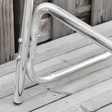 Outsunny Set Tavolino Alto con 2 Sgabelli da Bar, Arredamento da Giardino in Alluminio e Acciaio Colore Argento