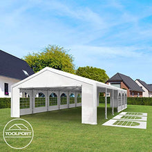 TOOLPORT Tendone per Feste 4x8 m Gazebo Party per sagre, mercati ca. PE 240 g/m² Bianco