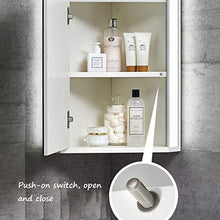 Armadietti a specchio Triangolare per Bagno in Legno Chiaro pensili angolari a Muro con Luce a Specchio (Color : Bianca, Size : 47 * 60 * 33cm)