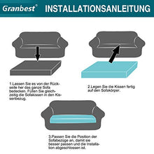 Granbest Premium - Fodera per Cuscino per Divano, Impermeabile, in Jacquard ad Alta Elasticità (1 Posto, Grigio)
