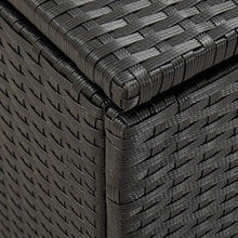 OUSEE Baule da Giardino in Polyrattan 116x60x60 cm Nero