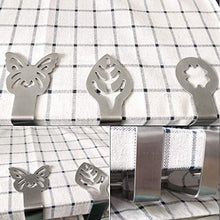 VIccoo 4 pezzi Flower Moon tovaglia in acciaio inox con clip – B