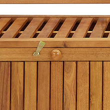 Panchina da giardino con vano portaoggetti e supporto, 170 cm, in legno di acacia