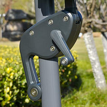 Outsunny Ombrellone a Braccio per Esterno, Giardino o Terrazza con Luci a LED e Angolazione Regolabile, Grigio