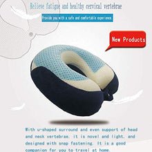 LBLQWE Cuscino a Forma di U in Gel, Cuscino a Forma di U in Memory Foam a Rimbalzo Lento, alleviare Il Dolore al Collo e al Collo, Cuscino al Collo per Viaggi in Aereo