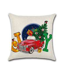GSYYSZD Fodera per Cuscino in 4 Pezzi, Camera da Letto Quadrata in Cotone a Quadretti, Lato Giorno di Natale, 45 * 45 cm,03