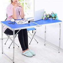 Rund Kit DE Table ET 4 Chaises Planbles Multiware - Portable - pour Extérieur: Piquet-Nique, Jardin, Dîner, Camping - Bleu