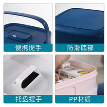 Wjmss Scatola di Medicina, Alta capacità Portable Plastic Box Box Box Box Box Organizer con Manico Doppio Strato,Bianca,Small