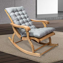Cuscino Imbottito per Poltrona Sdraio Relax Cuscino Imbottito per Sedia a Dondolo per Interni Esterni Giardini Cortili 120x50cm (Grigio)