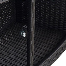 vidaXL Bordo Vasca Spa Poli Rattan Tondo Nero Piscina Idromassaggio Giardino