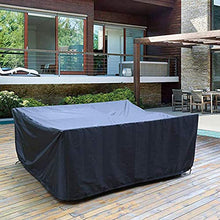 HUACHENG Copridivano Nero per Esterni Mobili da Giardino per Patio Coprisedili Impermeabili Coprisedili per sedie da Neve per Divano Copridivano Antipolvere-Argento, 250X250X90cm
