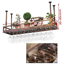 IAIZI UVA Wine Rack, Metallo Soffitto Wine Rack, Calici Rack, Supporti Bottiglia di Vino, Champagne Vetro Rack Multi-Size (Size : 100×35cm)