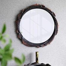 WZH Specchi 67Cm Specchio sospeso Grande Rotondo retrò in Resina - Pannello in Vetro Float Rotondo Premium - Decorazione con toletta, Camera da Letto o Bagno