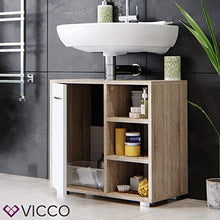 Vicco Mobile sottolavabo Perry Armadietto Lavabo Bianco Sonoma