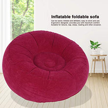 Fdit - Divano gonfiabile da esterno e interno, pieghevole, per lettura, divano singolo, ergonomico, per soggiorno, balcone, giardino, colore: rosso