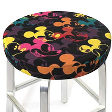 Copertura rotonda per sgabello da bar Topolino per sedia e sedia, lavabile, elastica, per sgabelli rotondi da 35,6 cm