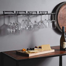 Confezione da 2 scaffali per bicchieri da vino da parete da appendere alla parete, per armadietto e bar, 30 cm
