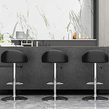 Ljings Sgabelli da Bar Regolabili, Sedia da Bar Girevole, Base in Metallo Contemporanea, con Schienale Arrotondato E Base Cromata, Sgabelli da Cucina Sedie da Pranzo,D