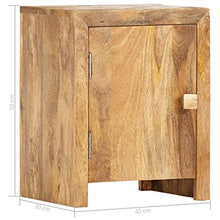 vidaXL Comodino 40x30x50 cm in Legno Massello di Mango