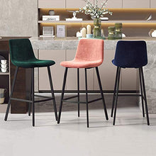 Sgabelli da Bar Moderni per La Colazione Sgabelli da Bar Imbottiti in Velluto Sedia da Pranzo in Ferro Battuto Art Kitchen 65 / 75cm Carico Massimo 200kg