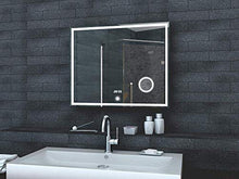 Lux di Aqua bagno specchio luce specchio LED orologio specchio cosmetico INTERRUTTORE TOUCH 80 x 60 cm – lmc0860 a