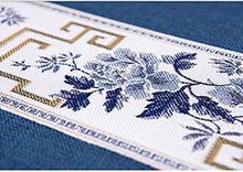 Cuscino da tavolo lungo morbido da giardino per sedia da esterni, cuscino per divano da interni e mobili in cotone e lino con cerniera (stile 2,30 x 100 x 3 cm)