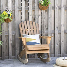 giordano shop Sedia a Dondolo con Braccioli 77x94x97 cm in Legno