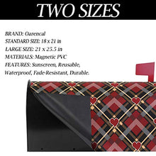 San Valentino S Day Cuori Tartan Plaid Matrimonio Casella Postale Coperture Magnetiche Giardino Cantiere Casa Decor Dimensioni Standard 53,3 cm x 45,7 cm