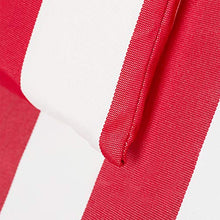 relaxdays Sedia, Set da 2, Sdraio Mare Pieghevole in bambù, Fodera in Tessuto con Cuscini, Rosso, Strisce Rosse